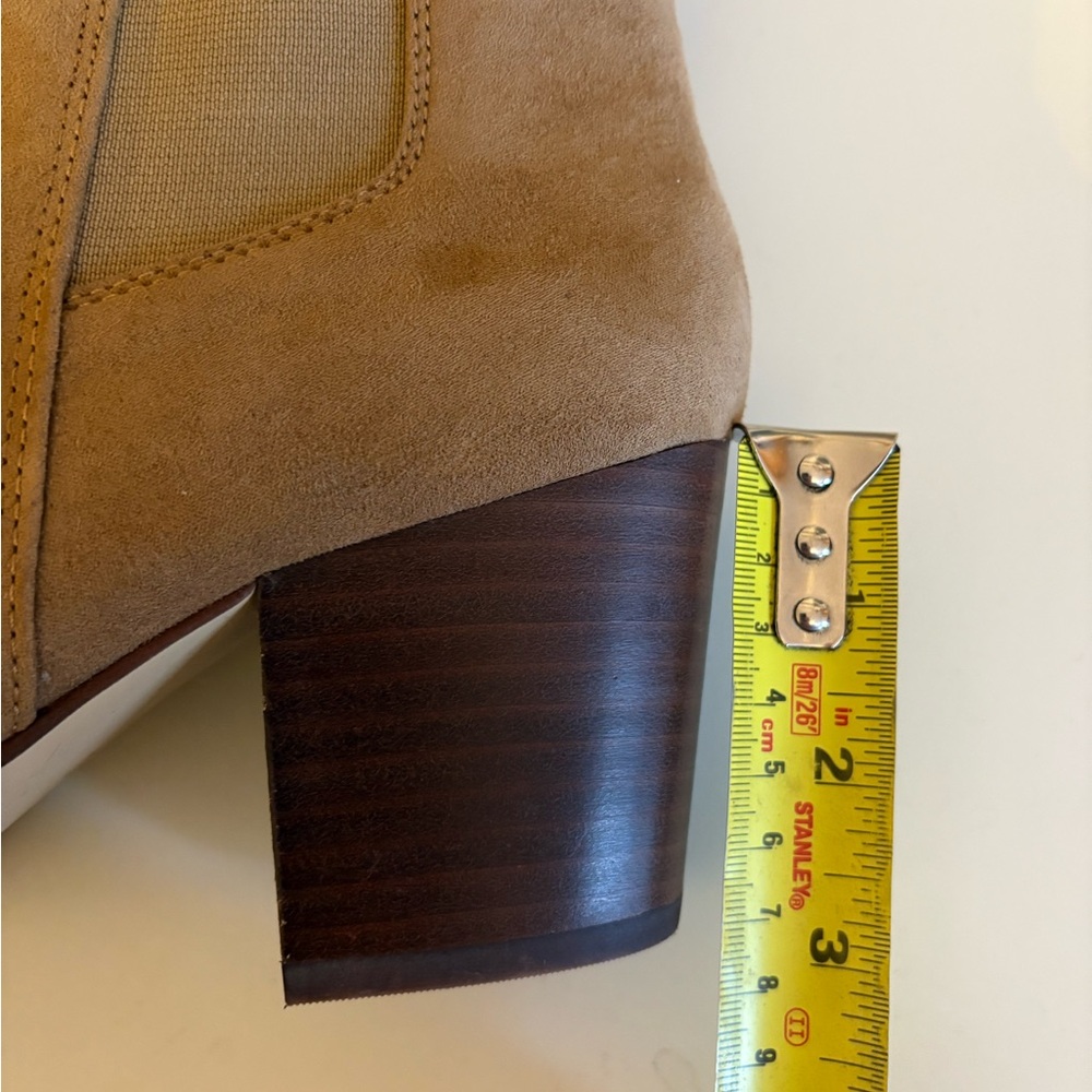 NEW J.Crew Microsuede Walnut Heeled Boots Women’s Size 10 - Picture 7 of 10
